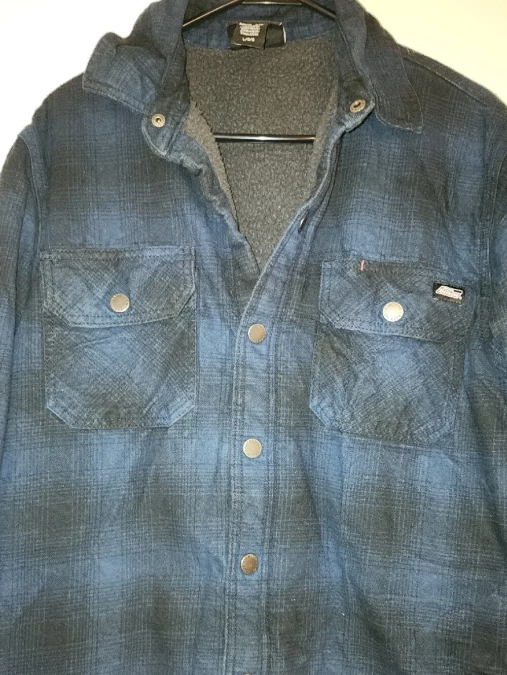 Dickies Blue Plaid Lightweight Shirt Jacket